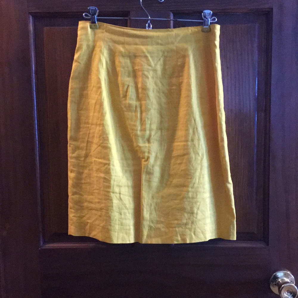 Linen pencil skirt